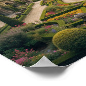 Majestueuze tuin bij zonsopgang - architectonische poster (Hoek)