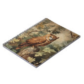 Majestueuze uil in een bos notitieboek (Linkerzijde)