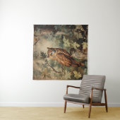 Majestueuze uil in een bos wandkleed (In situ)