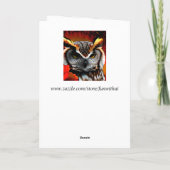 Majestueuze Uil met Red Leaf Ai Art Kaart (Achterkant)