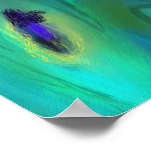 Majestueuze verenkleed: betoverende pauw in het bo poster (Hoek)