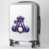 Majestueuze versierde letter A met kroon Sticker (Koffer)