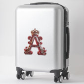 Majestueuze versierde letter A met kroon Sticker (Koffer)