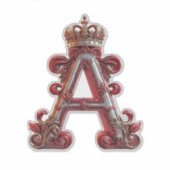 Majestueuze versierde letter A met kroon Sticker (Voorkant)