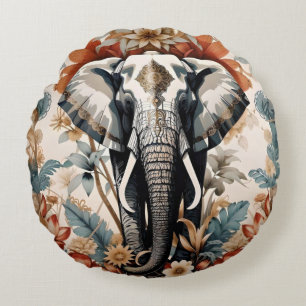 Majestueuze versierde olifant wilde dieren rond kussen