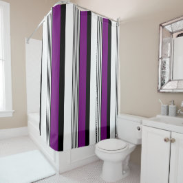 Majestueuze Violet Stripes Douchegordijn