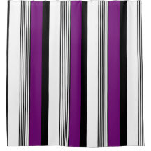 Majestueuze Violet Stripes Douchegordijn