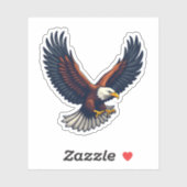 Majestueuze Vliegende Adelaar Symbool van Kracht e Sticker (Vel)