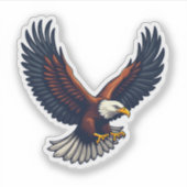 Majestueuze Vliegende Adelaar Symbool van Kracht e Sticker (Voorkant)