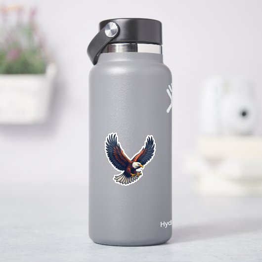 Majestueuze Vliegende Adelaar Symbool van Kracht e Sticker (HydroFlask)