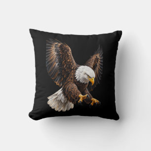 Majestueuze vliegende Amerikaanse zeearend grafisc Kussen