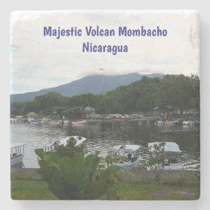 Majestueuze vulkaan Mombacho – Granada, Nicaragua Stenen Onderzetter