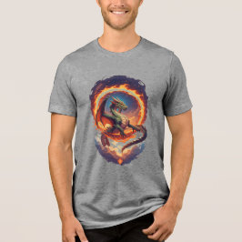 Majestueuze Vuurdraak Tri-Blend Shirt