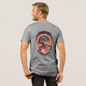Majestueuze Vuurdraak Tri-Blend Shirt (Voorkant)