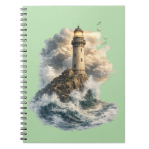 Majestueuze Vuurtoren Oceaan Golf Spiral Notebook