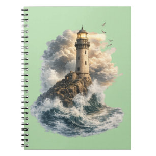 Majestueuze Vuurtoren Oceaan Golf Spiral Notebook Notitieboek