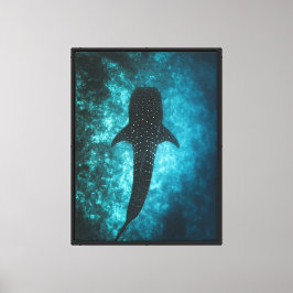 Majestueuze Walvishaak in Diepe Oceaan Canvas Afdruk