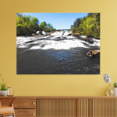 Majestueuze Waterval Onder Brug Canvas Afdruk (Insitu (Woonkamer))