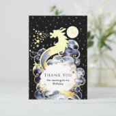 Majestueuze Waterverf Draak Verjaardag Bedankkaart (Staand voorkant)