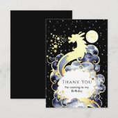 Majestueuze Waterverf Draak Verjaardag Bedankkaart (Voorkant / Achterkant)