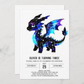 Majestueuze Waterverf Dragon Digital Boy Verjaarda Kaart (Voorkant / Achterkant)