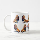 Majestueuze Waterverf Lion Art Koffiemok (Links)
