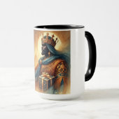 Majestueuze Waterverf van de Dark-Skin King Mok (Voorkant rechts)