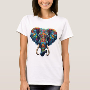 Majestueuze wervelingen van de olifant t-shirt