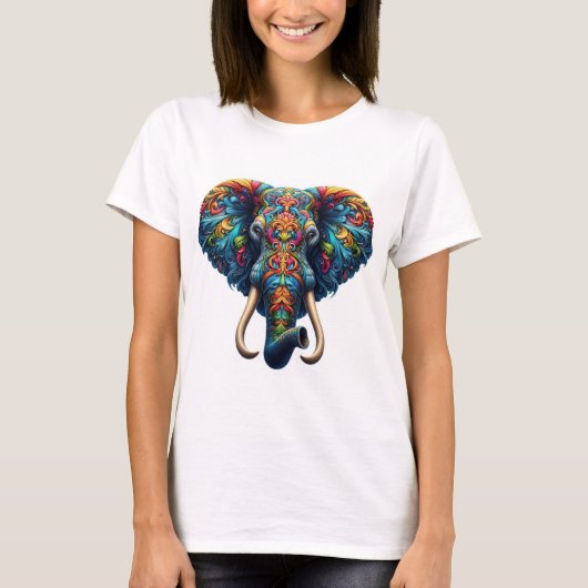 Majestueuze wervelingen van de olifant t-shirt (Voorkant)