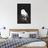 Majestueuze winter sneeuwuil canvas afdruk (Insitu (Slaapkamer))