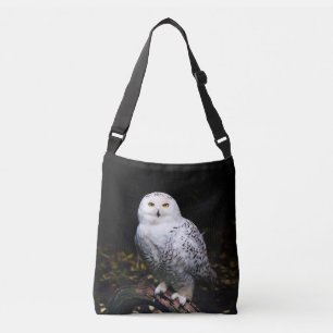 Majestueuze winter sneeuwuil crossbody tas
