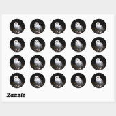 Majestueuze winter sneeuwuil ronde sticker (Vel)
