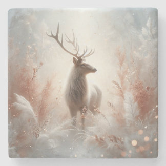 Majestueuze Winterherten Onderzetter