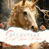 Majestueuze Witte Eenhoorn Winter Fantasy Snowy Fo Tissuepapier