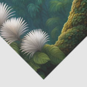 Majestueuze witte en blauwe pauw in bos tissuepapier (Detail)