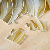 Majestueuze witte en gouden leeuw legpuzzel (Zijkant)