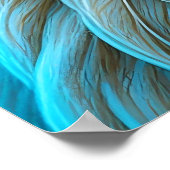 Majestueuze witte en gouden leeuw poster (Hoek)