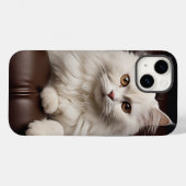 Majestueuze witte kat Case-Mate iPhone case (Achterkant (horizontaal))