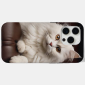 Majestueuze witte kat Case-Mate iPhone case (Achterkant (horizontaal))
