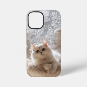 Majestueuze witte kat iPhone 12 mini hoesje