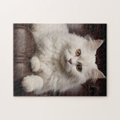 Majestueuze witte kat legpuzzel (Horizontaal)