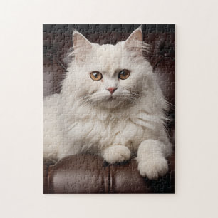 Majestueuze witte kat legpuzzel