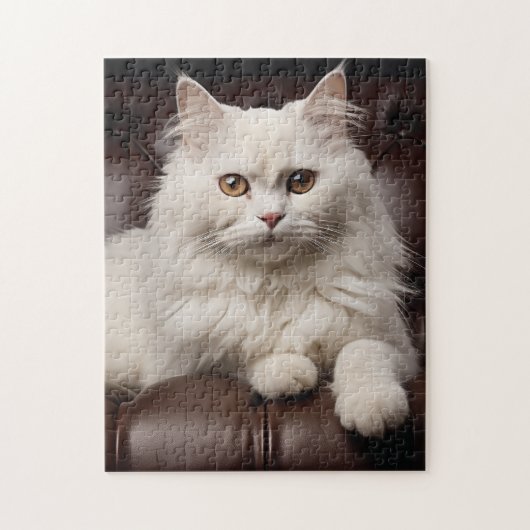 Majestueuze witte kat legpuzzel (Verticaal)