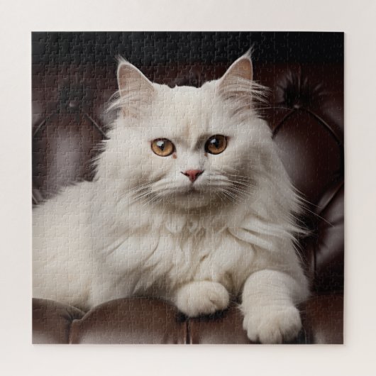 Majestueuze witte kat legpuzzel (Verticaal)