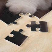 Majestueuze witte kat legpuzzel (Zijkant)