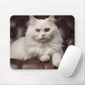 Majestueuze witte kat muismat (Met muis)