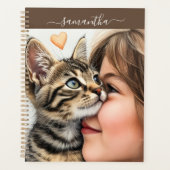 Majestueuze witte kat planner (Voorkant)