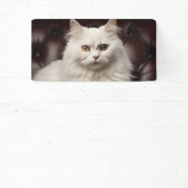 Majestueuze witte kat spandoek (Insitu)