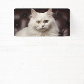 Majestueuze witte kat spandoek (Insitu)