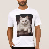 Majestueuze witte kat t-shirt (Voorkant)